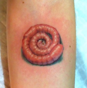 Worm tattoo by TeeJay