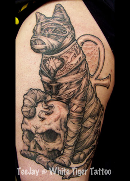 Egyptian Mummy Cat tattoo