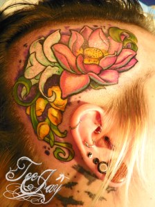 flower head tattoo