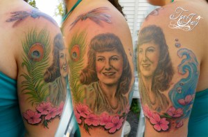 Ashley's Grandma portrait tattoo