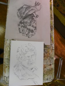 transferred to canvas