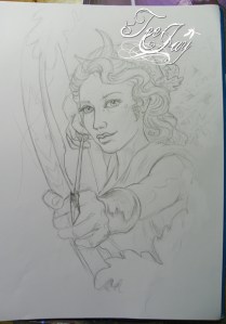 Meghan's Diana tattoo design