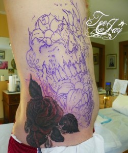 Stencil for Sugar Skull tattoo 