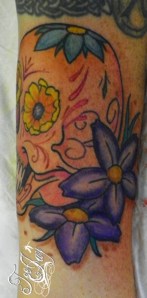 Girly Sugar Skull tattoo