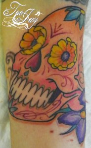 Girly Sugar Skull tattoo