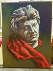 bust study oil painting