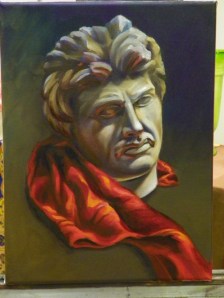 bust study oil painting