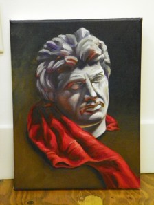 Work in progress oil painting