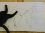 gesture drawings charcoal