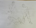 gesture drawings charcaol