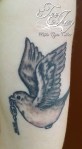 song sparrow tattoo with key