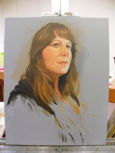 self portrait in progress