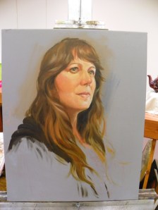 self portrait in progress