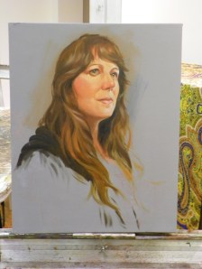 self portrait in progress