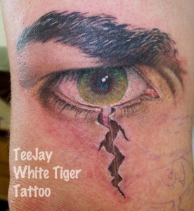 Eye with Crack tattoo