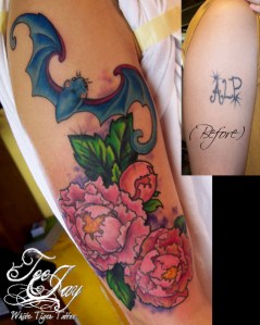 FuBat and flowers tattoo