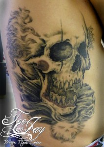 clown skull tattoo