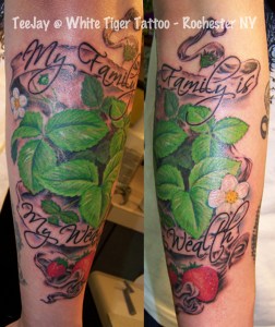 Seneca Strawberry tattoo