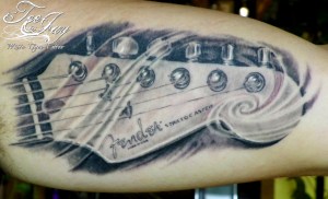 fender guitar tattoo