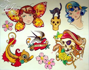 tattoo flash sheet