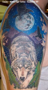 Wolf and Ravens tattoo