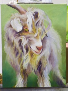 goat oil painting