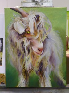 goat oil painting