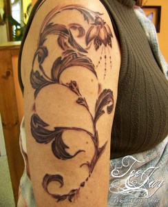 love heart tattoo with hidden initials