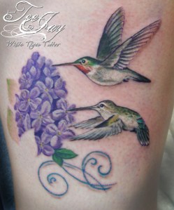 hummingbirds lilac tattoo