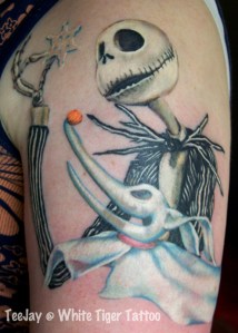 Jack Skellington & Zero tattoo