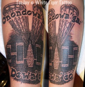Seneca Lacrosse tattoo