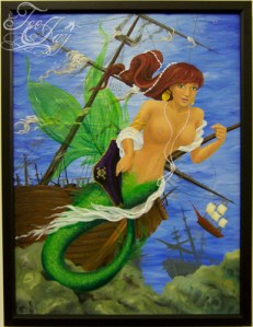 "Come Play with Me" mermaid painting