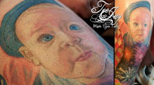 color portrait tattoo