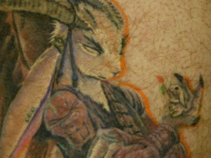 Rabbit Tattoo close up