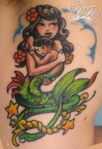 traditional mermaid tattoo
