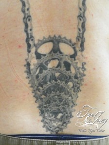 bicycle gears tattoo