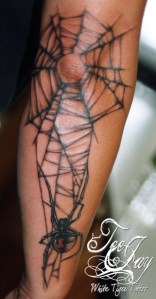 black widow spider tattoo