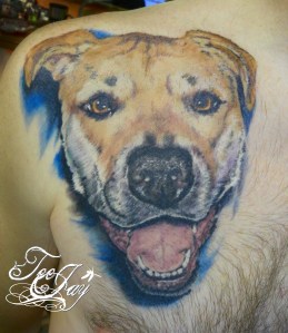 dog portrait tattoo
