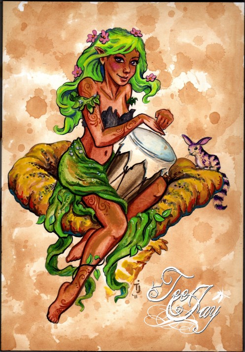 Woodland Nymph watercolor