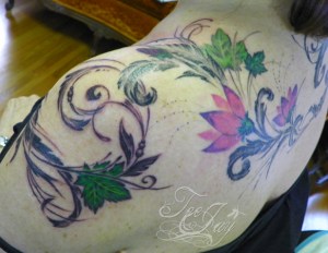 feminine floral tattoo design