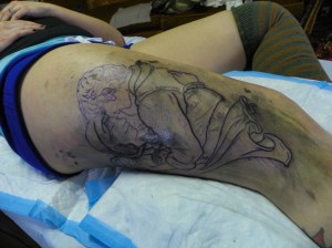 gypsy couple outline in progress