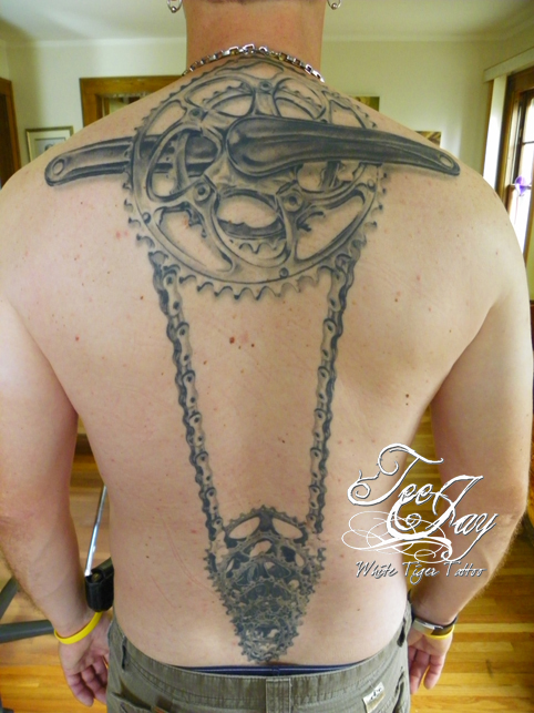 Steve Morrelll Bicycle tattoo