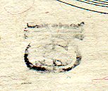 money bag stamp on 100 bill