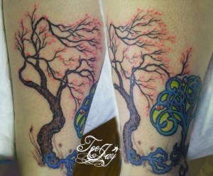 cherry blossom tree tattoo