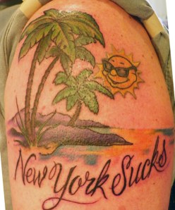 New York Sucks tattoo
