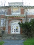 front of abandoned school
