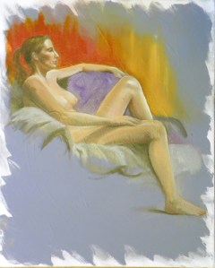 oil painting figure from life