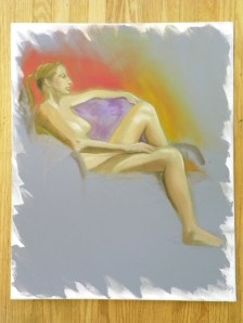 figure painting from life in progress