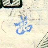 blue stamp on $100