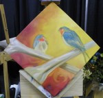 TeeJay crossbones painting in progress